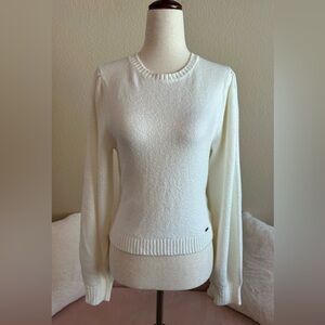 Hollister Ivory Balloon Sleeve Sweater Women’s Sz M. New Without Tag Cottagecore